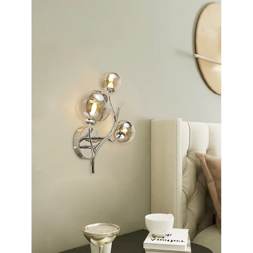 Brilagi - Applique murale LED MISTEL 3xG9/3W/230V chrome brillant/fumé