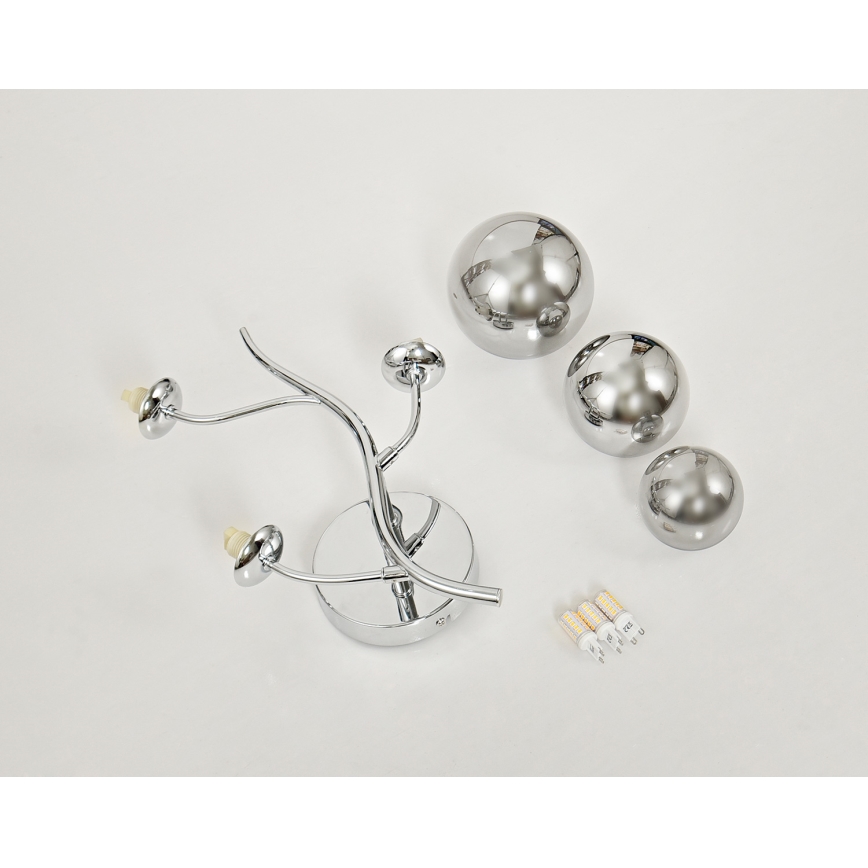 Brilagi - Applique murale LED MISTEL 3xG9/3W/230V chrome brillant/fumé