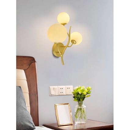 Brilagi - Applique murale LED MISTEL 3xG9/3W/230V doré/blanc