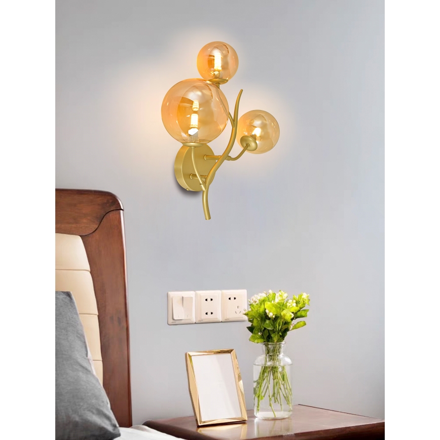 Brilagi - Applique murale LED MISTEL 3xG9/3W/230V doré