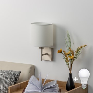 BRILAGI - Applique murale LED NUBILA 1xE27/60W/230V chrome mat/blanc