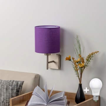 BRILAGI - Applique murale LED NUBILA 1xE27/60W/230V chrome mat/violet