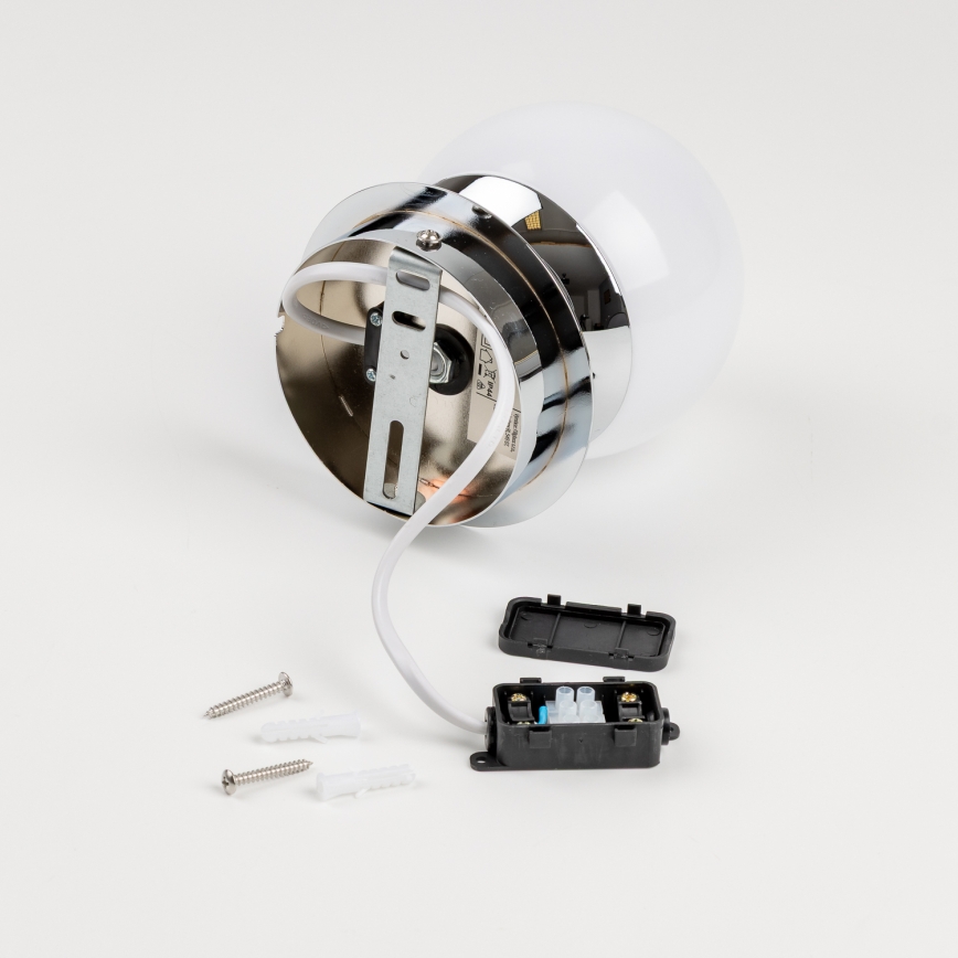 Brilagi - Applique murale LED BALL, 6W, 230V, 3000/4000/6500K, IP44, chrome brillant