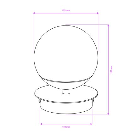 Brilagi - Applique murale LED BALL, 6W, 230V, 3000/4000/6500K, IP44, chrome brillant