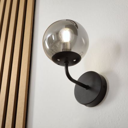 Brilagi - Applique murale MALIVA 1xE14/15W/230V noir/fumé