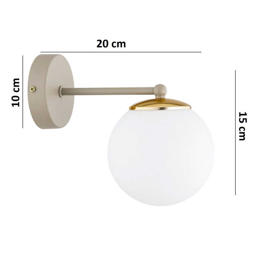 Brilagi - Applique murale MILO ECRU 1xE27/60W/230V beige/doré
