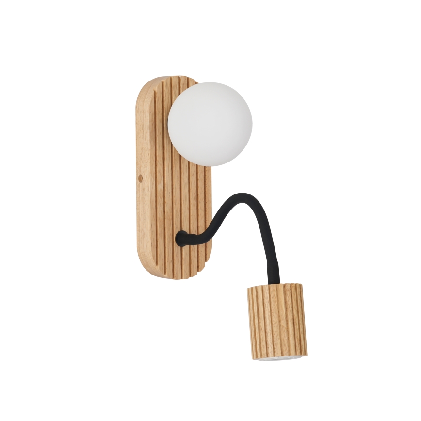 Brilagi - Applique murale MODERN WOOD 1xG9/5W/230V + 1xGU10/8W en bois d'hévéa