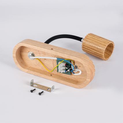 Brilagi - Applique murale MODERN WOOD 1xG9/5W/230V + 1xGU10/8W en bois d'hévéa