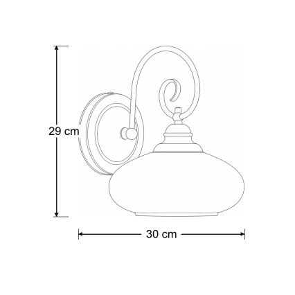 BRILAGI - Applique murale MOLLERO 1xE27/15W/230V bronze/patine