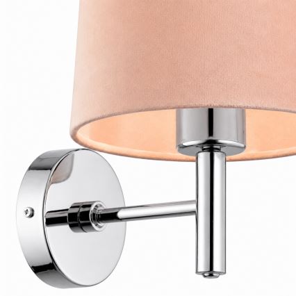 Brilagi - Applique murale MONTE 1xE27/15W/230V beige/chrome brillant