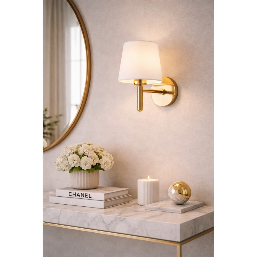 Brilagi - Applique murale MONTE 1xE27/15W/230V crème/doré