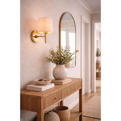 Brilagi - Applique murale MONTE 1xE27/15W/230V crème/doré
