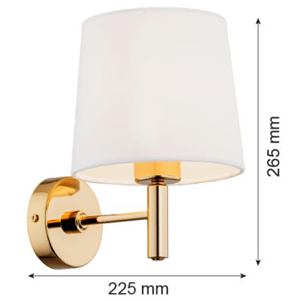 Brilagi - Applique murale MONTE 1xE27/15W/230V crème/doré