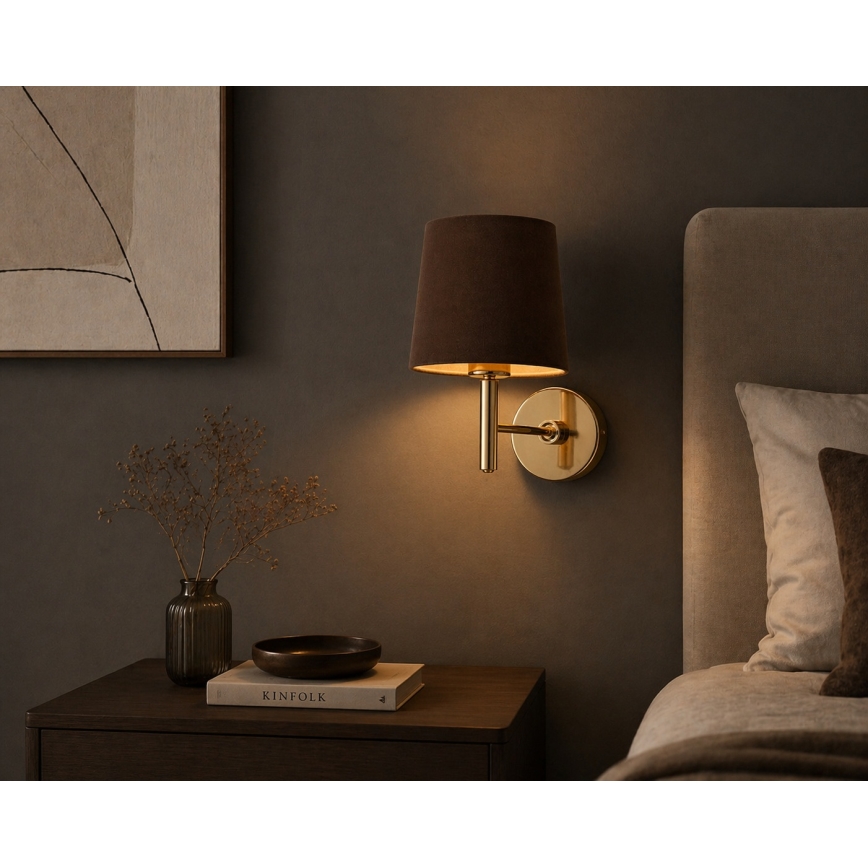 Brilagi - Applique murale MONTE 1xE27/15W/230V marron/doré