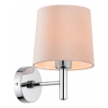Brilagi - Applique murale MONTE 1xE27/60W/230V beige/chrome brillant