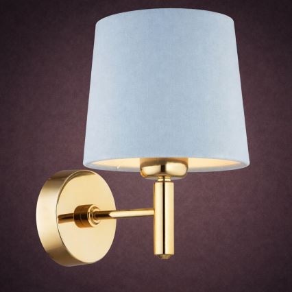 Brilagi - Applique murale MONTE 1xE27/60W/230V bleu/doré