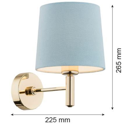 Brilagi - Applique murale MONTE 1xE27/60W/230V bleu/doré