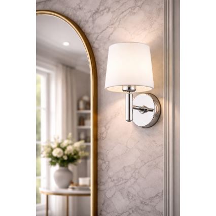Brilagi - Applique murale MONTE 1xE27/60W/230V crème/chrome brillant