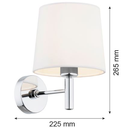 Brilagi - Applique murale MONTE 1xE27/60W/230V crème/chrome brillant