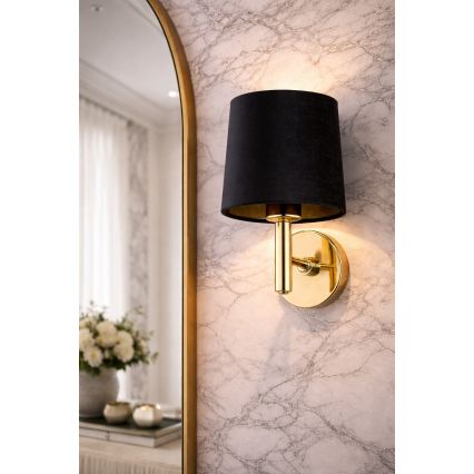 Brilagi - Applique murale MONTE 1xE27/60W/230V noir/doré
