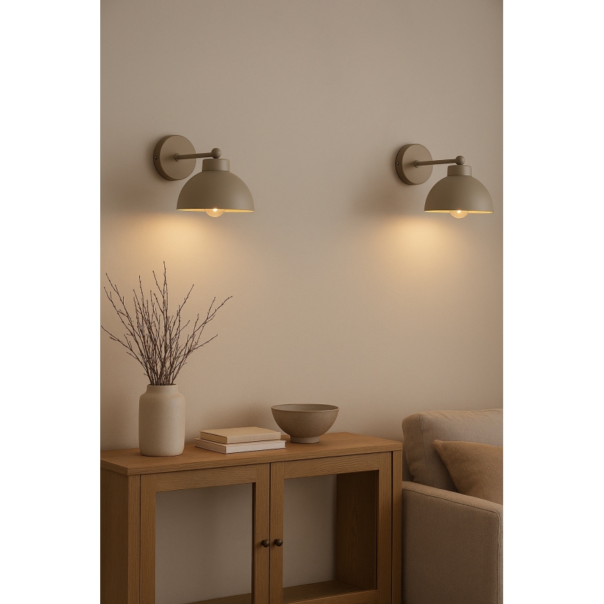Brilagi - Applique murale MOON 1xE27/60W/230V beige/doré
