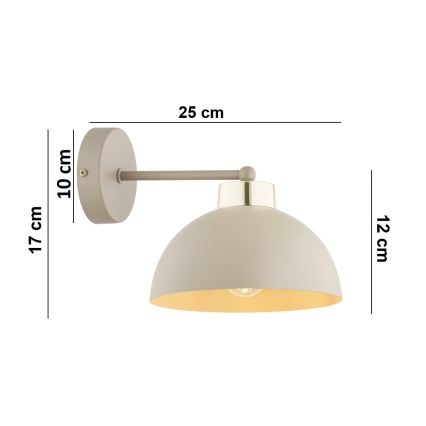 Brilagi - Applique murale MOON 1xE27/60W/230V beige/doré
