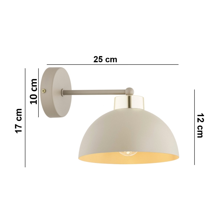Brilagi - Applique murale MOON 1xE27/60W/230V beige/doré