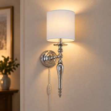 BRILAGI - Applique murale NUBILA 1xE27/60W/230V chrome brillant/blanc