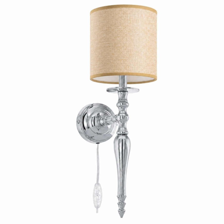 BRILAGI - Applique murale NUBILA 1xE27/60W/230V chrome brillant/brun clair