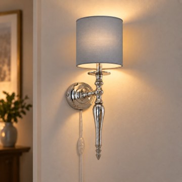 BRILAGI - Applique murale NUBILA 1xE27/60W/230V chrome brillant/gris clair