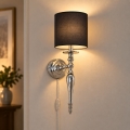 BRILAGI - Applique murale NUBILA 1xE27/60W/230V chrome brillant/noir