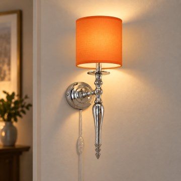 BRILAGI - Applique murale NUBILA 1xE27/60W/230V chrome brillant/orange