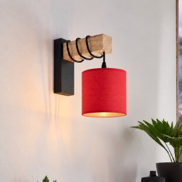 BRILAGI - Applique murale NUBILA 1xE27/60W/230V marron/noir/rouge