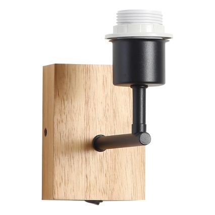 Brilagi - Applique murale NUBILA WOOD 1xE27/25W/230V chêne/noir/gris clair