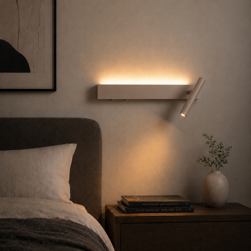 Brilagi - Applique murale orientable ARLIX LED/3W/230V + LED/7W beige IRC 90