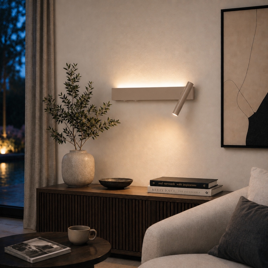 Brilagi - Applique murale orientable ARLIX LED/3W/230V + LED/7W beige IRC 90