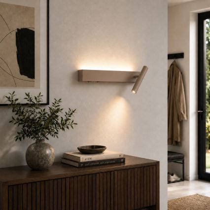 Brilagi - Applique murale orientable ARLIX LED/3W/230V + LED/7W beige IRC 90
