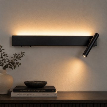 Brilagi - Applique murale orientable ARLIX LED/3W/230V + LED/7W noir IRC 90