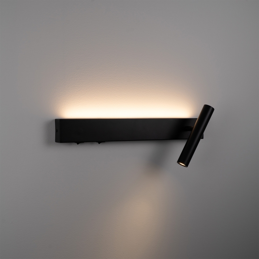 BRILAGI - Applique murale orientable ARLIX LED/3W/230V + LED/7W noir IRC 90