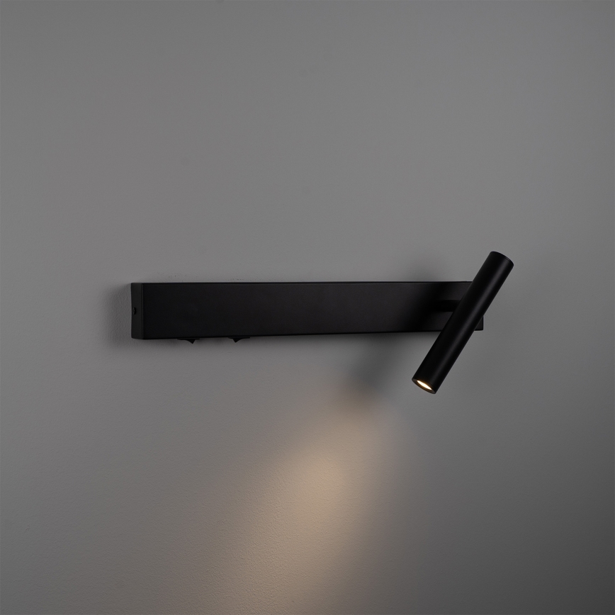 BRILAGI - Applique murale orientable ARLIX LED/3W/230V + LED/7W noir IRC 90