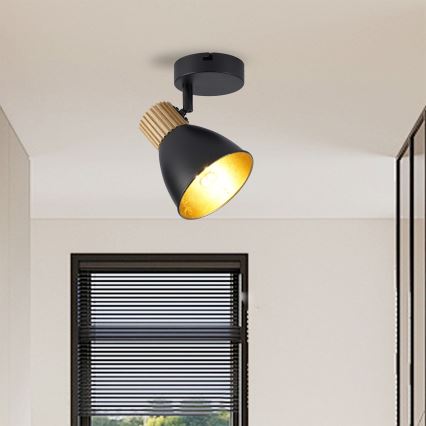 Brilagi - Applique murale orientable ODENSE 1xE14/10W/230V bois/noir