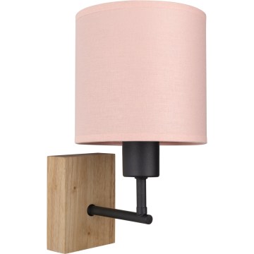 Brilagi - Applique murale pour enfant BOBO WOOD 1xE27/25W/230V chêne/noir/rose