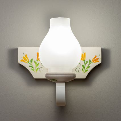 Brilagi - Applique murale QUEEN 1xE14/40W/230V hêtre/crème