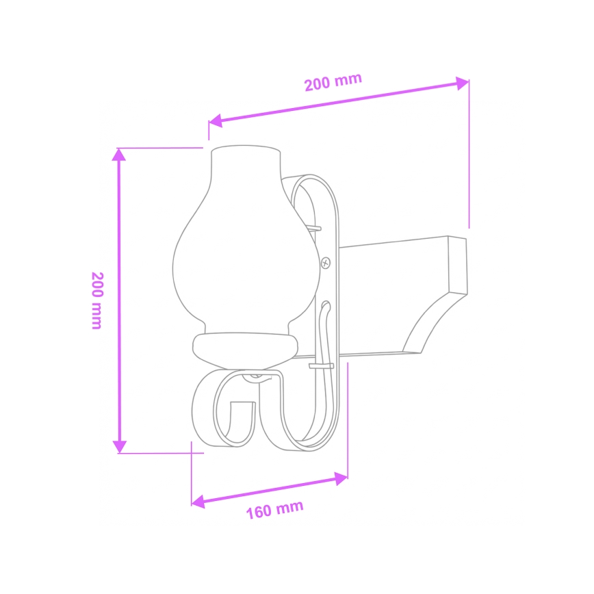 Brilagi - Applique murale QUEEN 1xE14/40W/230V hêtre/crème