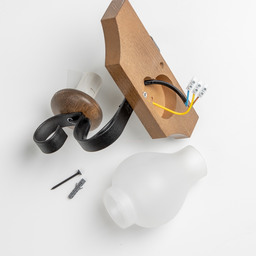 Brilagi - Applique murale QUEEN 1xE14/40W/230V hêtre/noyer