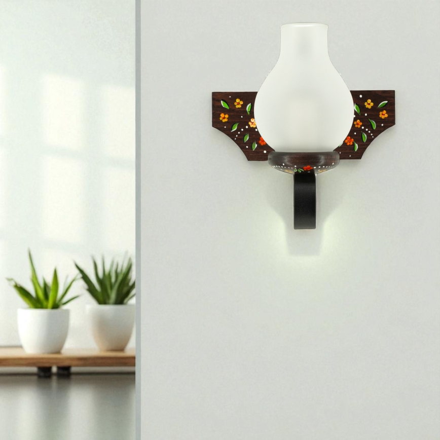 Brilagi - Applique murale QUEEN 1xE14/40W/230V hêtre/wengé