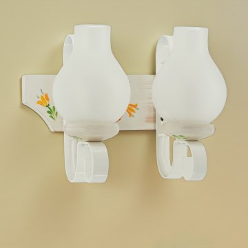 Brilagi - Applique murale QUEEN 2xE14/40W/230V hêtre/crème