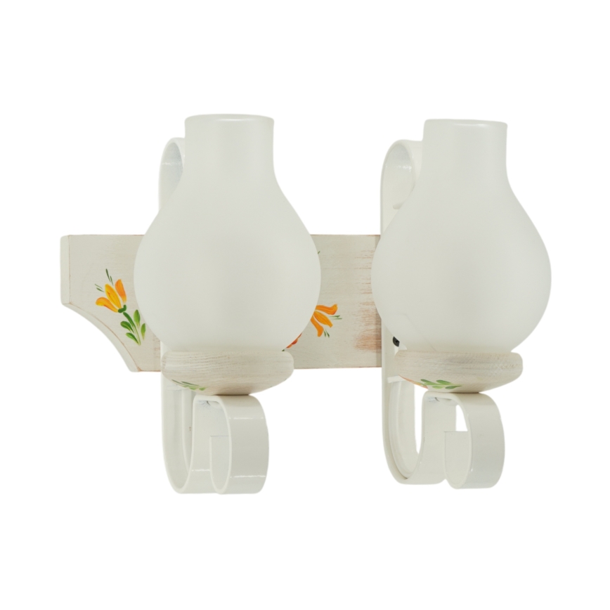 Brilagi - Applique murale QUEEN 2xE14/40W/230V hêtre/crème