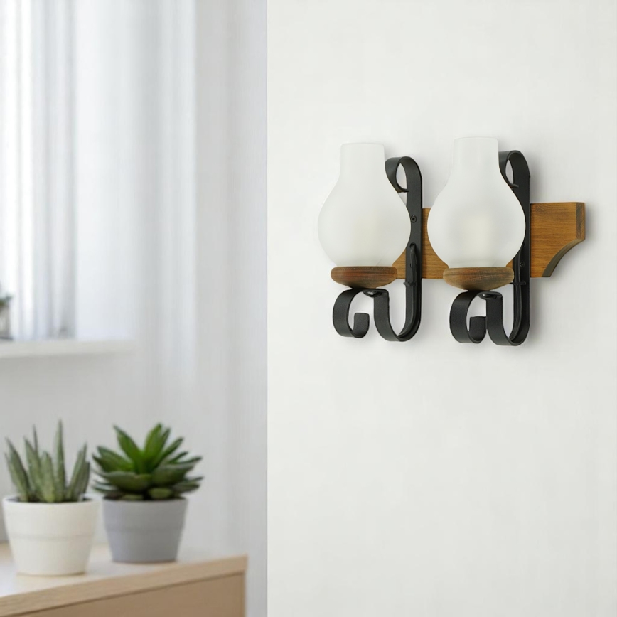 Brilagi - Applique murale QUEEN 2xE14/40W/230V hêtre