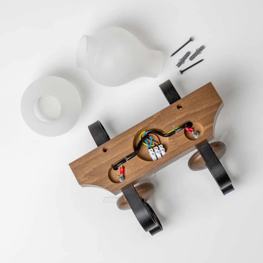 Brilagi - Applique murale QUEEN 2xE14/40W/230V hêtre/noyer